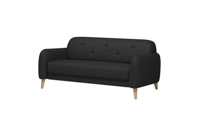 Canapé fixe scandinave en tissu chex Gris Anthracite