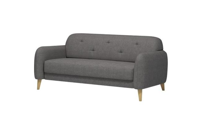 Canapé fixe scandinave en tissu chex Gris Clair