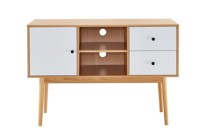 Buffet scandinave mélaminé en chêne