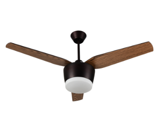 Plafonnier ventilateur LED en bois