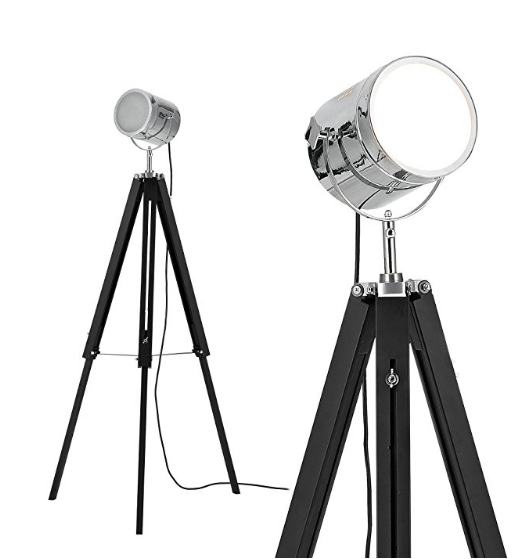 Lampe projecteur vintage Argent