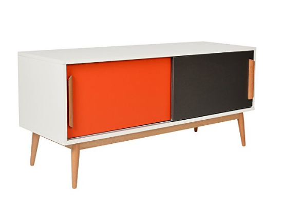Buffet scandinave avec portes glissantes ORANGE