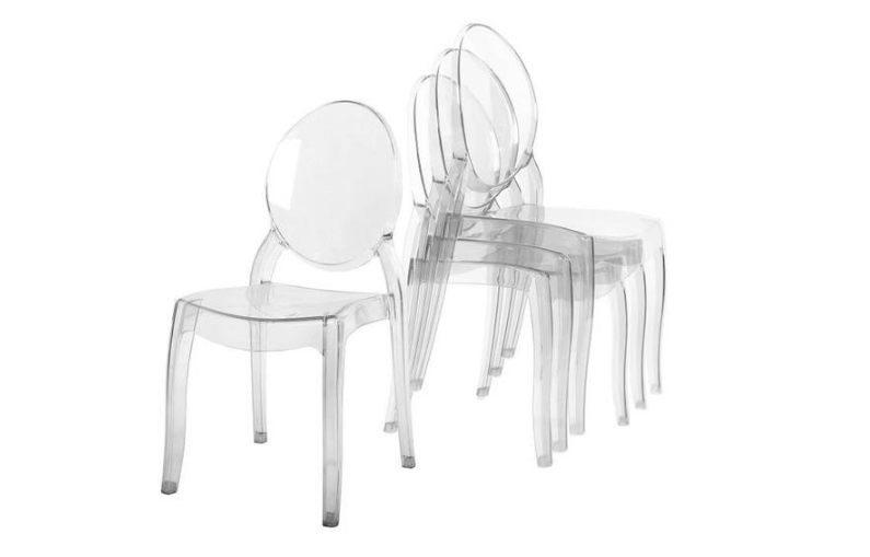 Lot de 4 Chaises Fantôme Plexiglas Simple