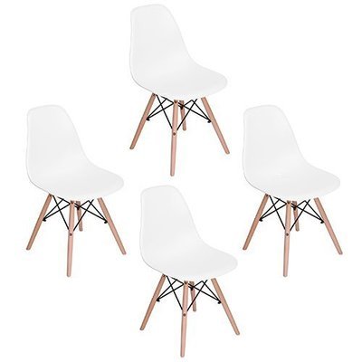4 x Chaises scandinaves BLANC