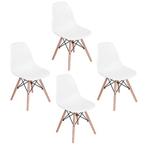 4 x Chaises scandinaves BLANC