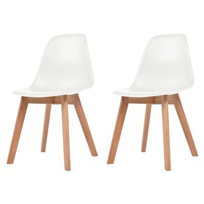 Lot de 2 chaises scandinaves robuste BLANC