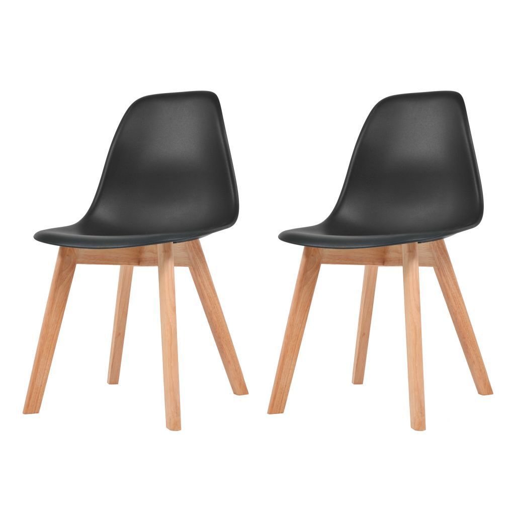 Lot de 2 chaises scandinaves robuste NOIR