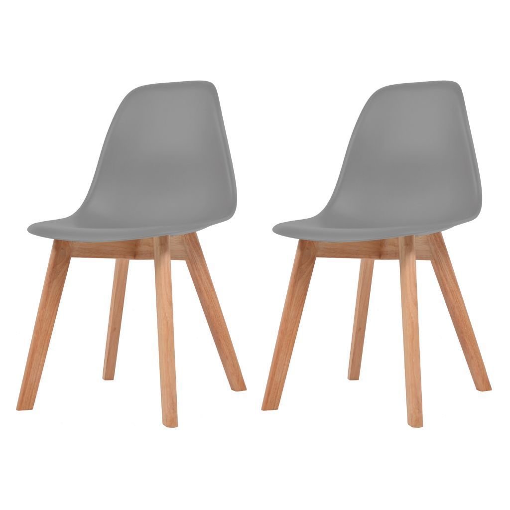 Lot de 2 chaises scandinaves robuste GRIS