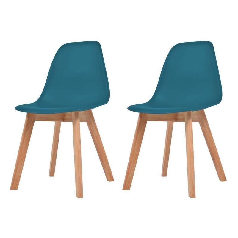 Lot de 2 chaises scandinaves robuste TURQUOISE