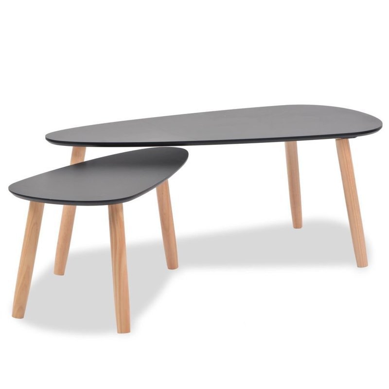 Set de 2 tables Gigognes NOIRES