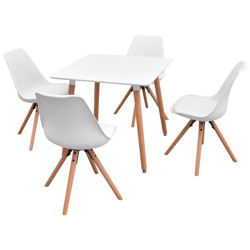 Ensemble de table et chaises de salles à manger BLANC