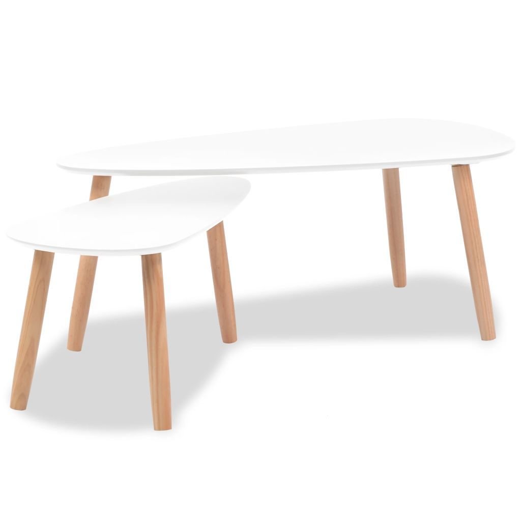 Set de 2 tables Gigognes BLANCHES