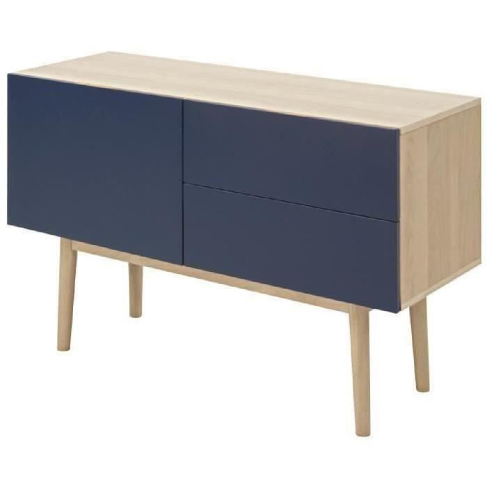 Buffet scandinave en chêne massif laqué BOMBEA