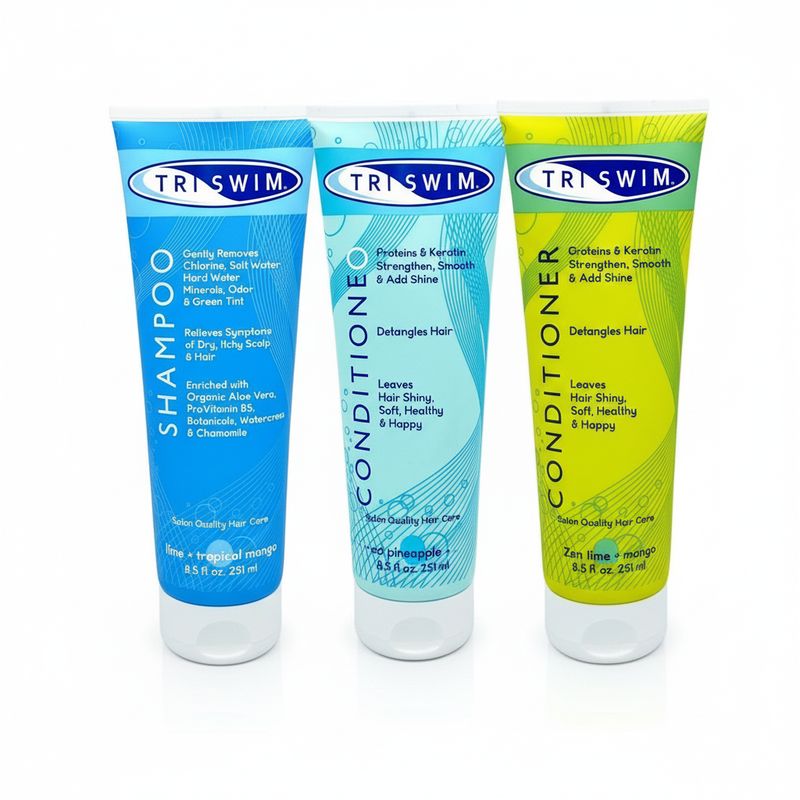 RISWIM Swimmer’s Essentials Trio: Shampoo, Conditioner &amp; Body Wash