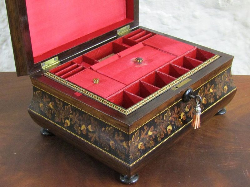 Tunbridge micro mosaic Battle Abbey Cloisters jewellery/work box