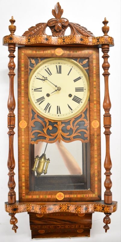 Tunbridgeware clock