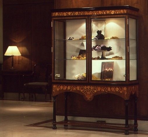 Traditional marquetry display cabinet, COMMISSION ONLY