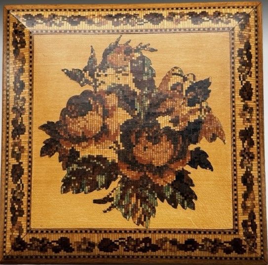 Tunbridge micro mosaic floral box 150x150x75mm