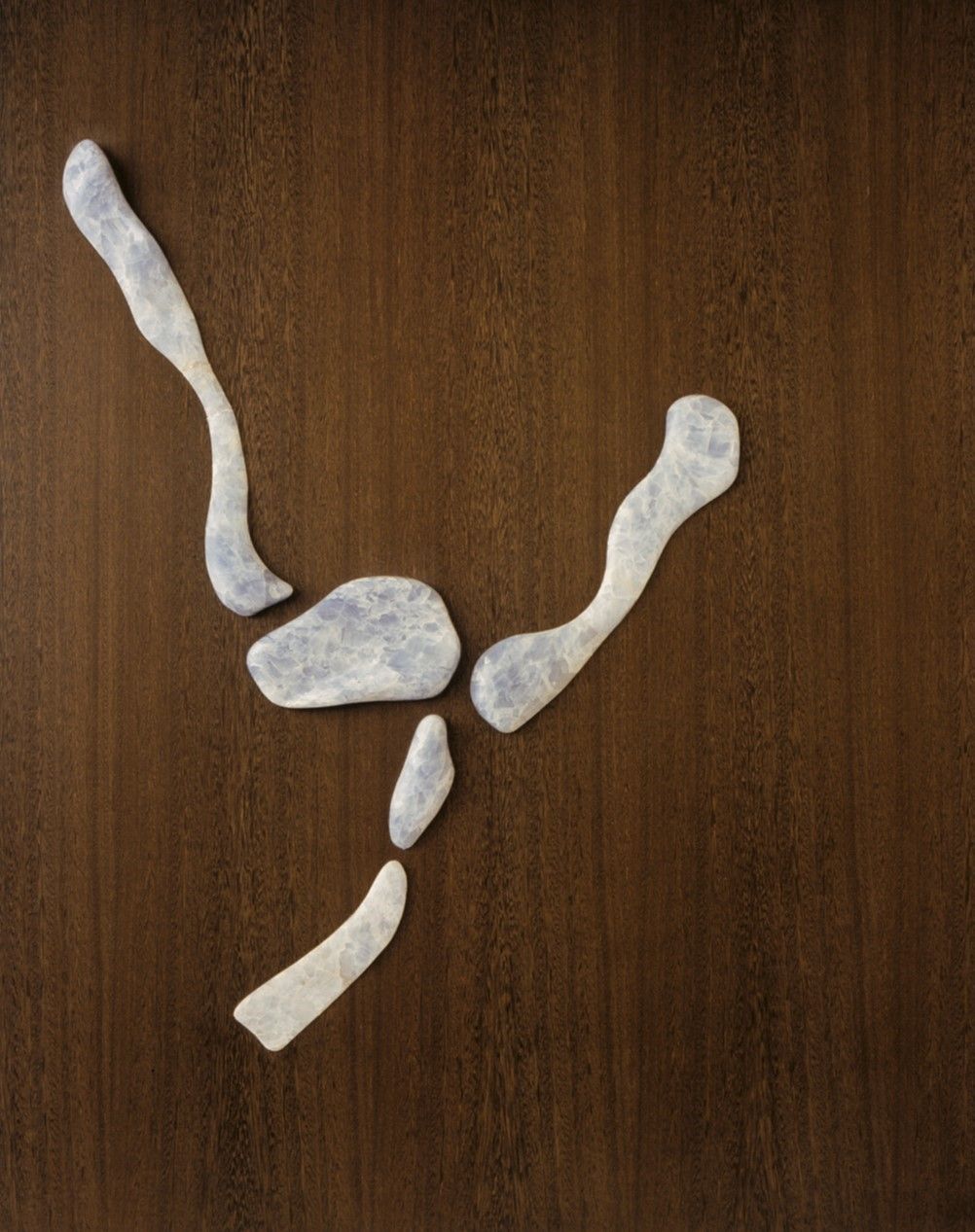 Blue calcite on wenge, Currently under re-work