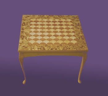 Louis cube parquetry tables in a variety of timber specie options, COMMISSION ONLY