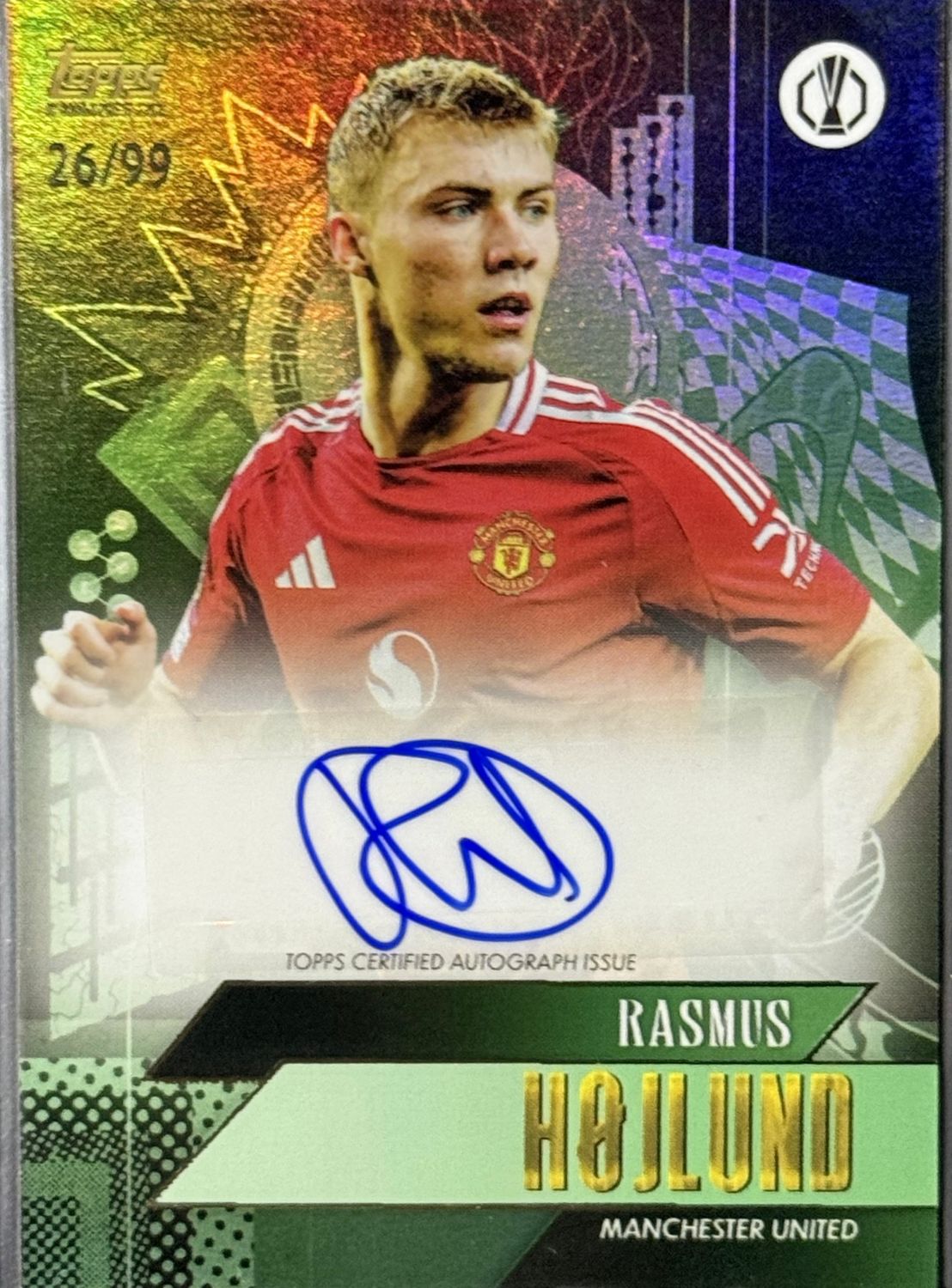 RASMUS HOJLUND Semnat - 26/99 - Topps x WalkerTKL - 2024/25