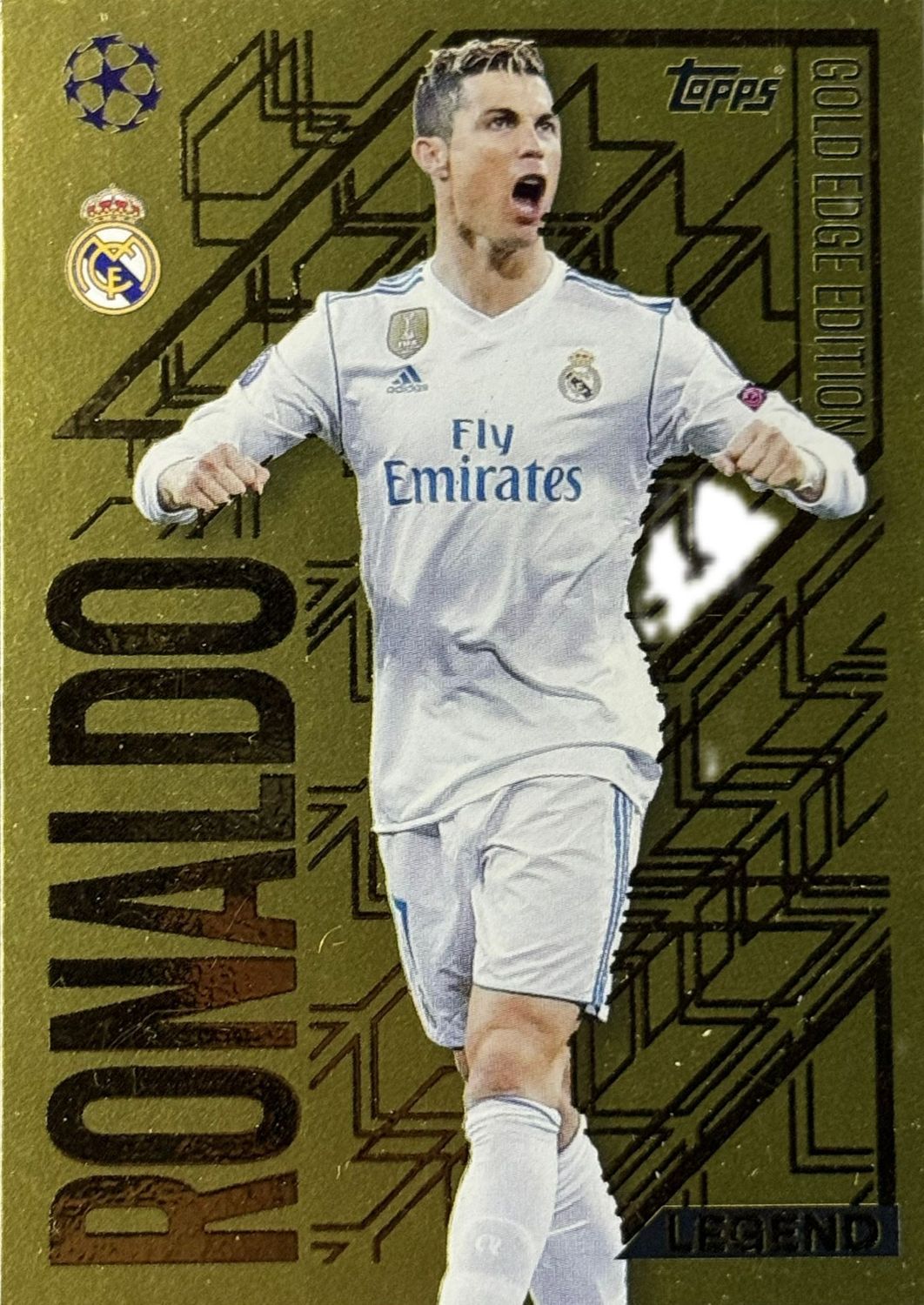 CRISTIANO RONALDO - Gold Edge Edition - Topps Champions League - Real Madrid