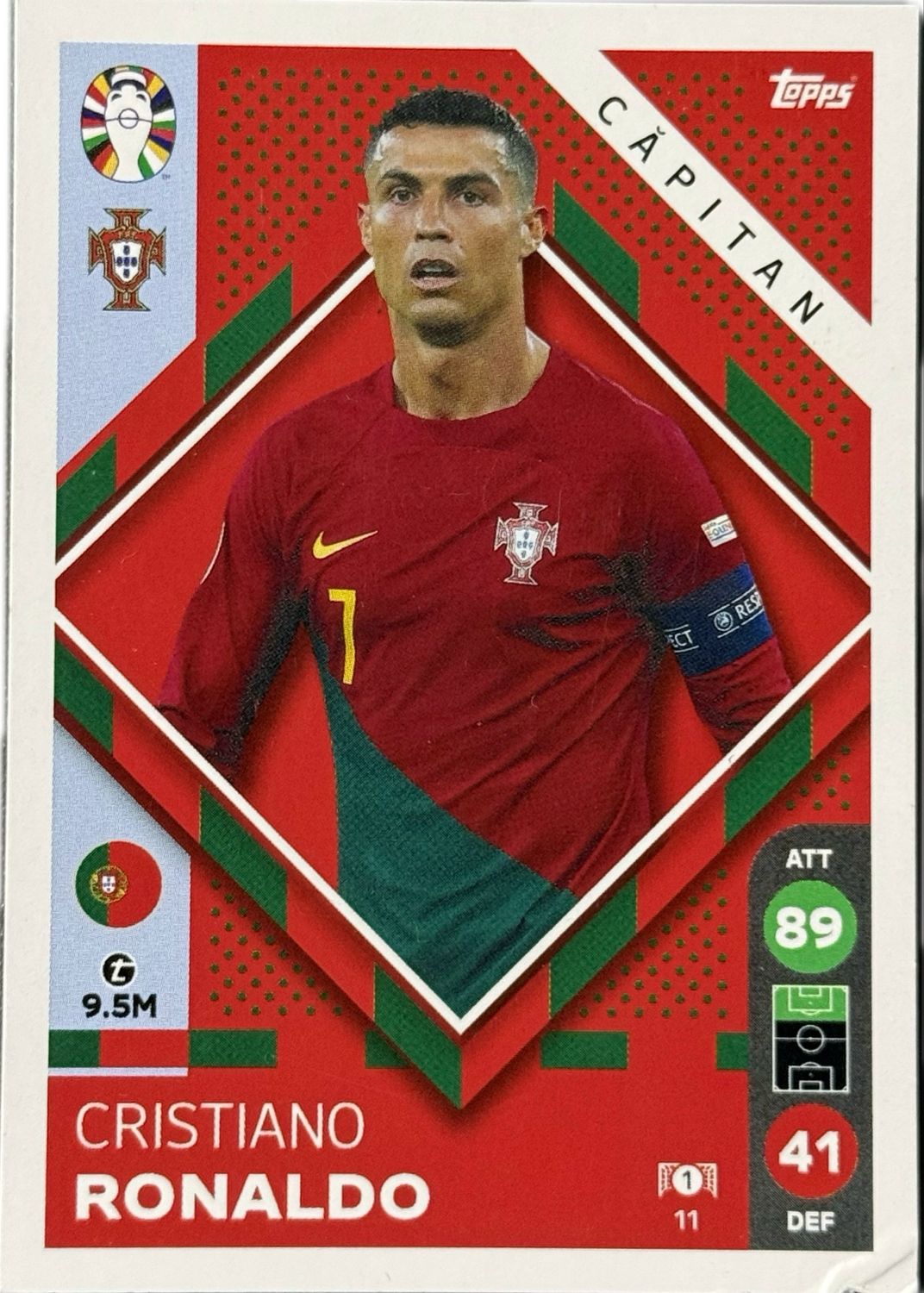 CRISTIANO RONALDO - Căpitan - Topps Match Attax All Stars - EURO 2024