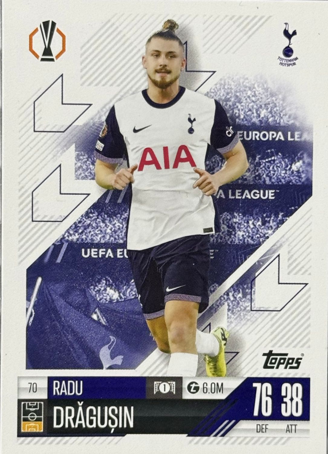 RADU DRAGUSIN - TOTTENHAM HOTSPUR - Topps Match Attax - Europa League