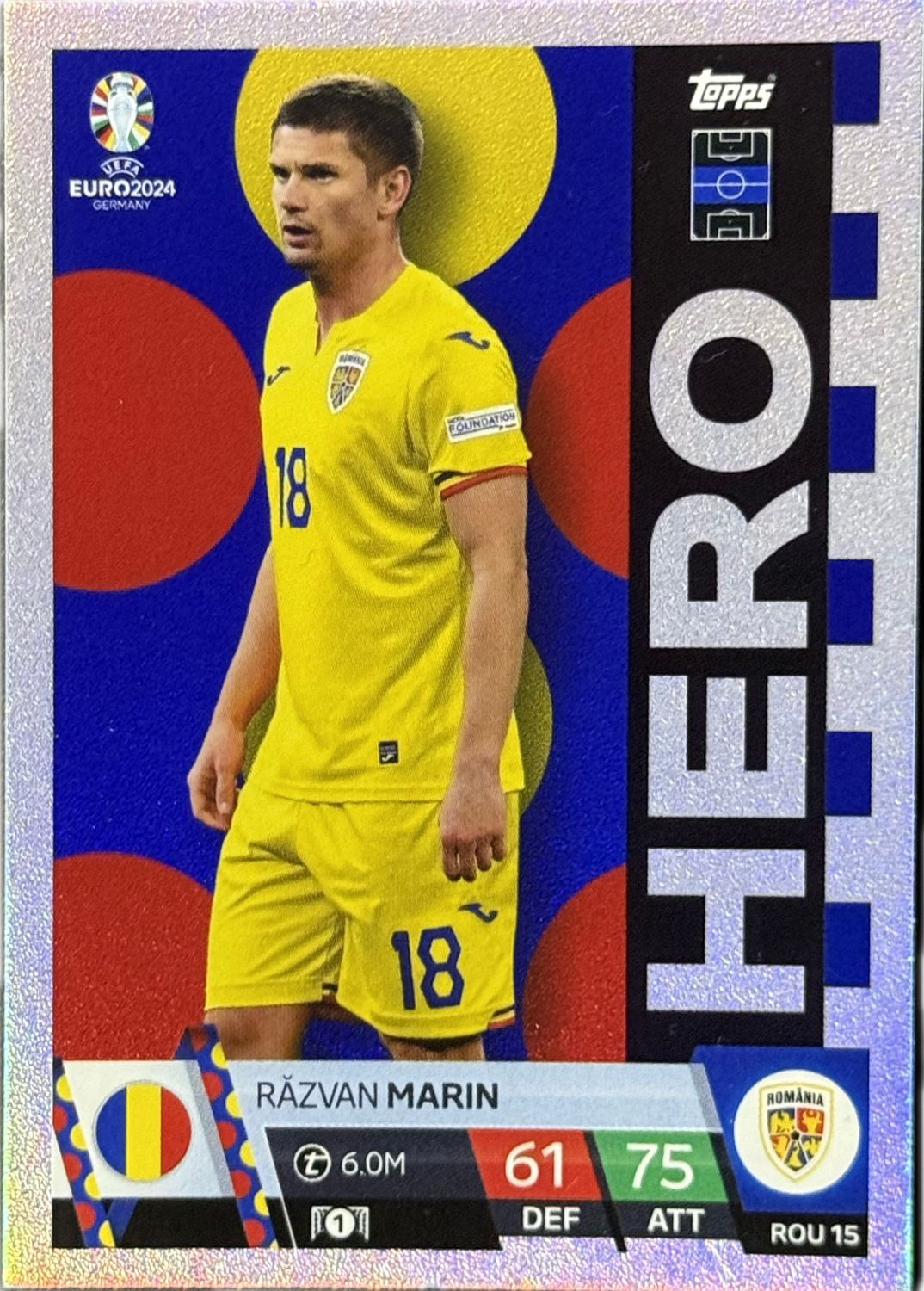 RAZVAN MARIN - Hero - Romania - Topps Match Attax - EURO 2024