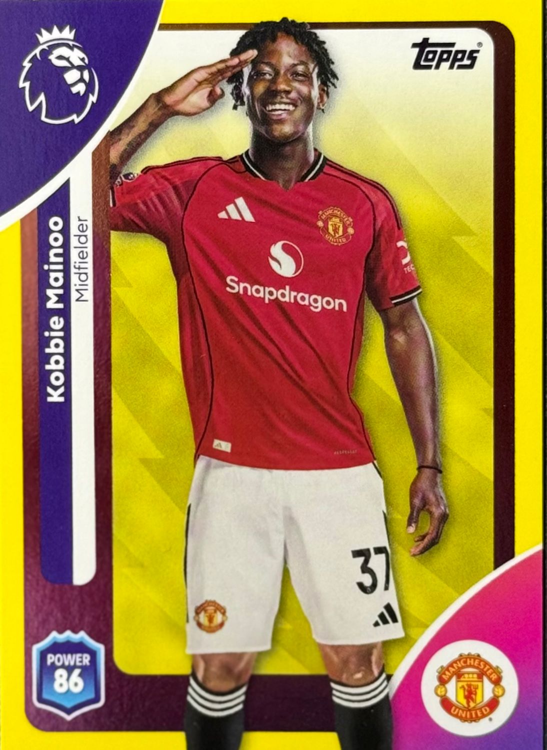 KOBBIE MAINOO - Manchester United - Parallel - Topps Premier League - 2025/26