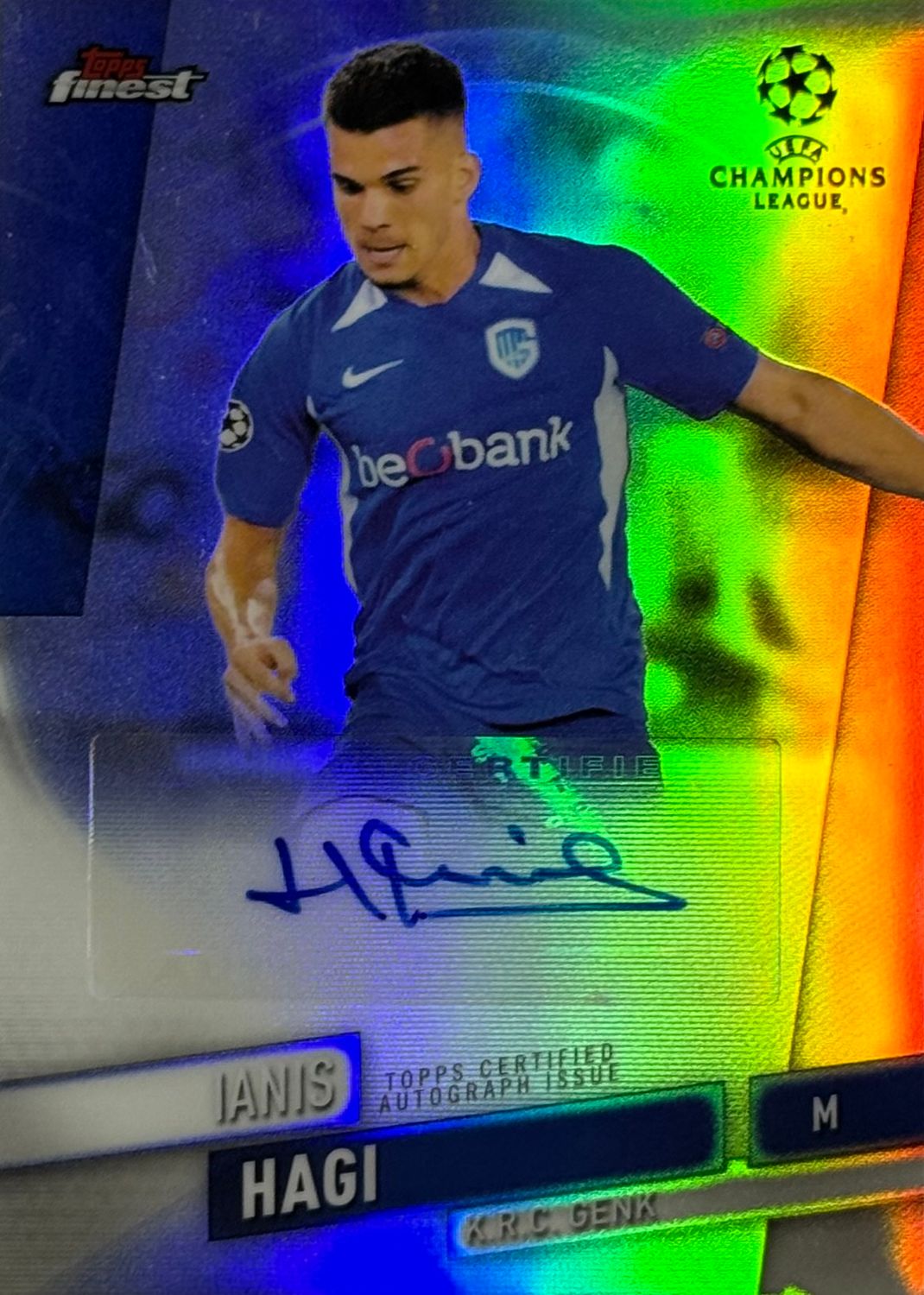 IANIS HAGI - Autograf - K.R.C. Genk - Champions League - Topps
