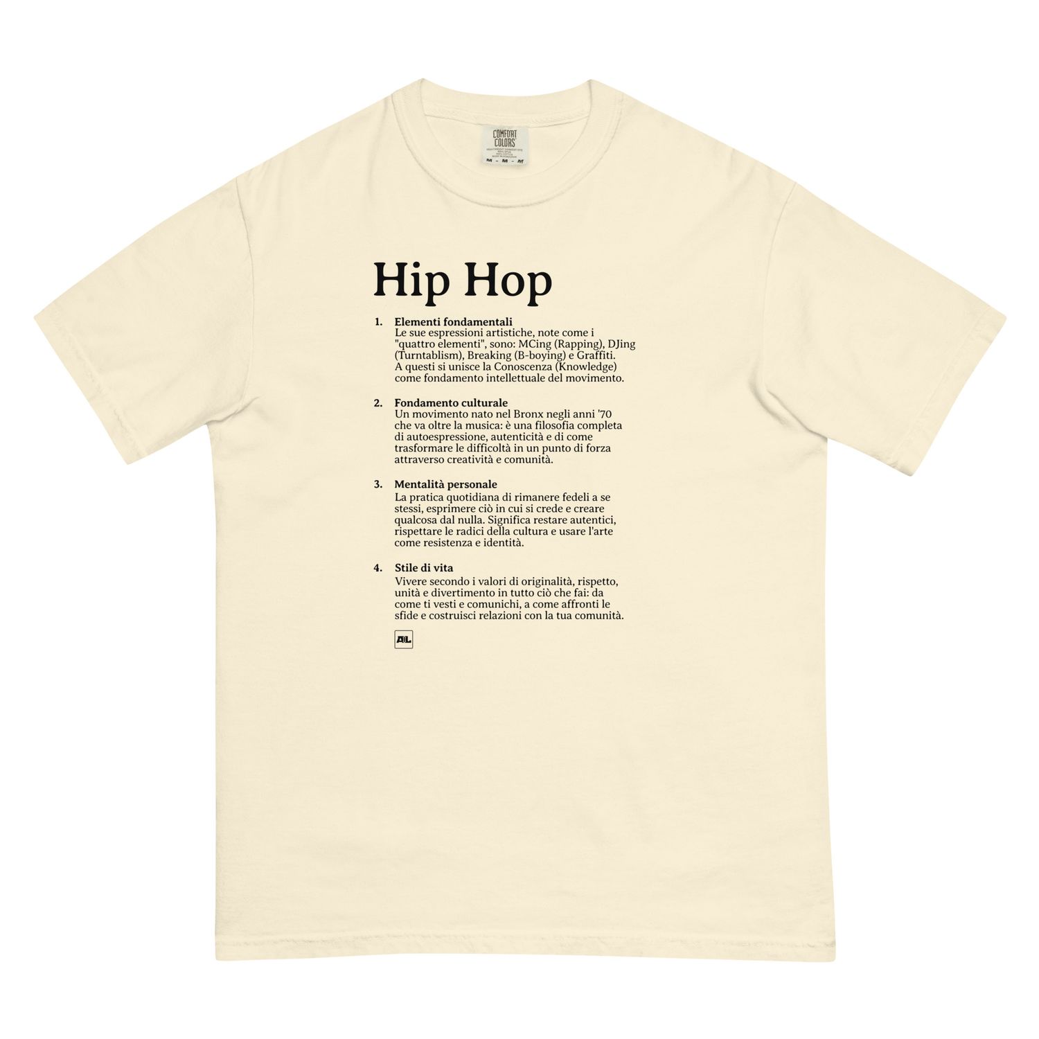 Hip Hop definizione (scritta nero - italiano)