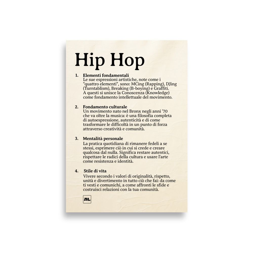 Poster Hip Hop definizione (italiano)