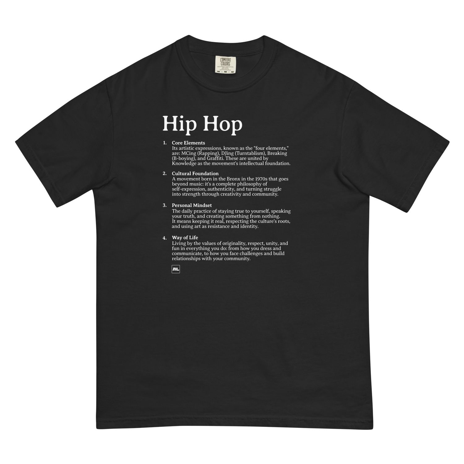 Hip Hop definizione (scritta bianca - inglese)