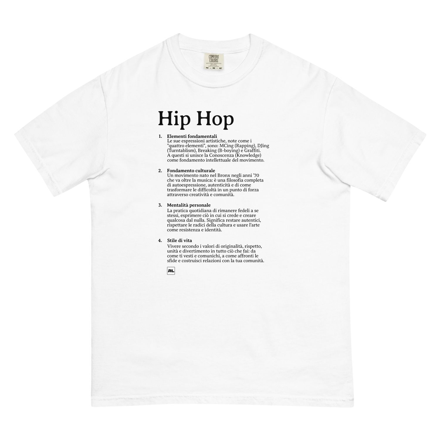 Hip Hop definizione (scritta nero - italiano)