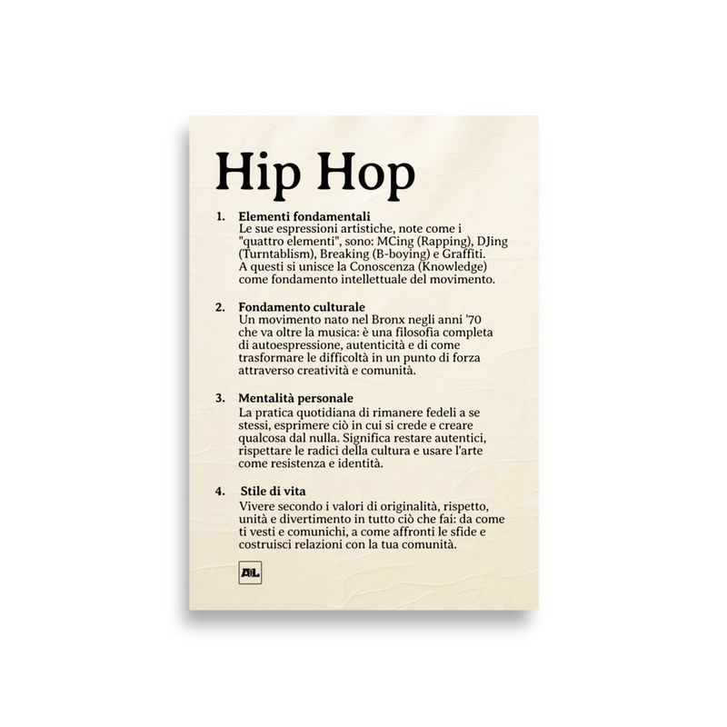 Hip Hop Definition Poster (English) Hip Hop Definition Poster (English)