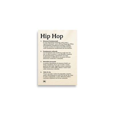 Store 5 Poster Hip Hop definizione (italiano)
