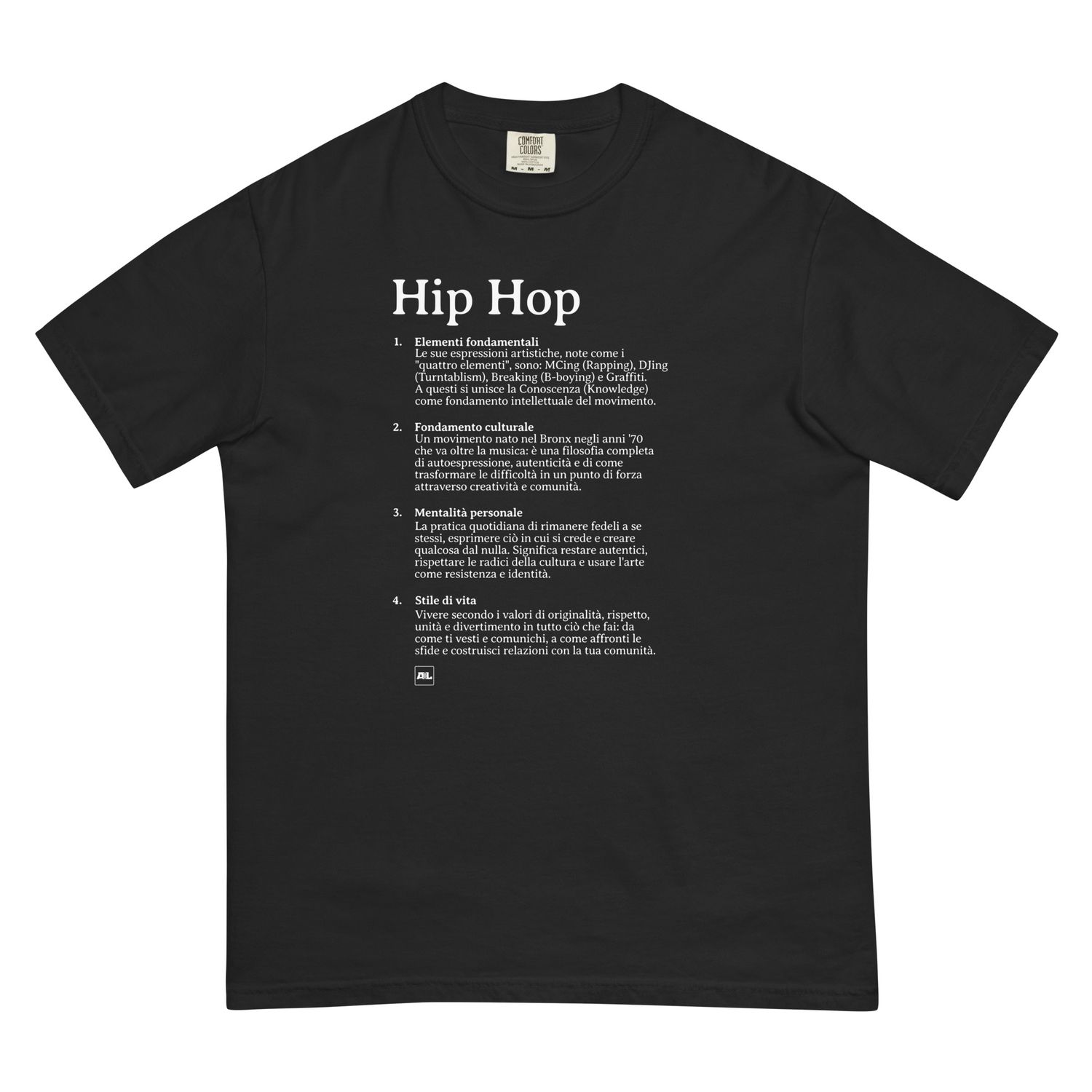 Hip Hop definizione (scritta bianca - italiano)