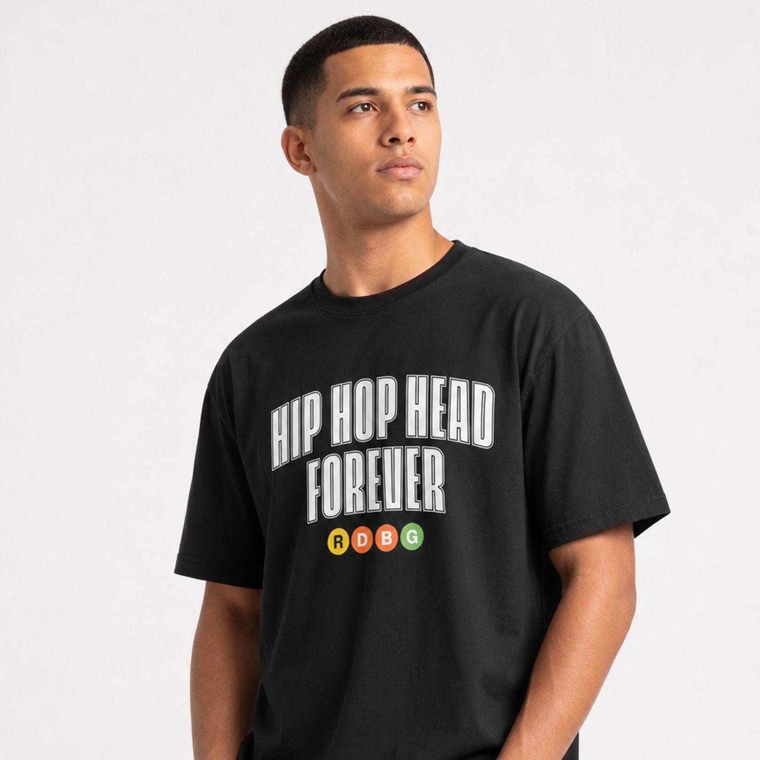 HIP HOP HEAD FOREVER T-SHIRT (OUTLINE BIANCO) HIP HOP HEAD FOREVER T-SHIRT (OUTLINE BIANCO)