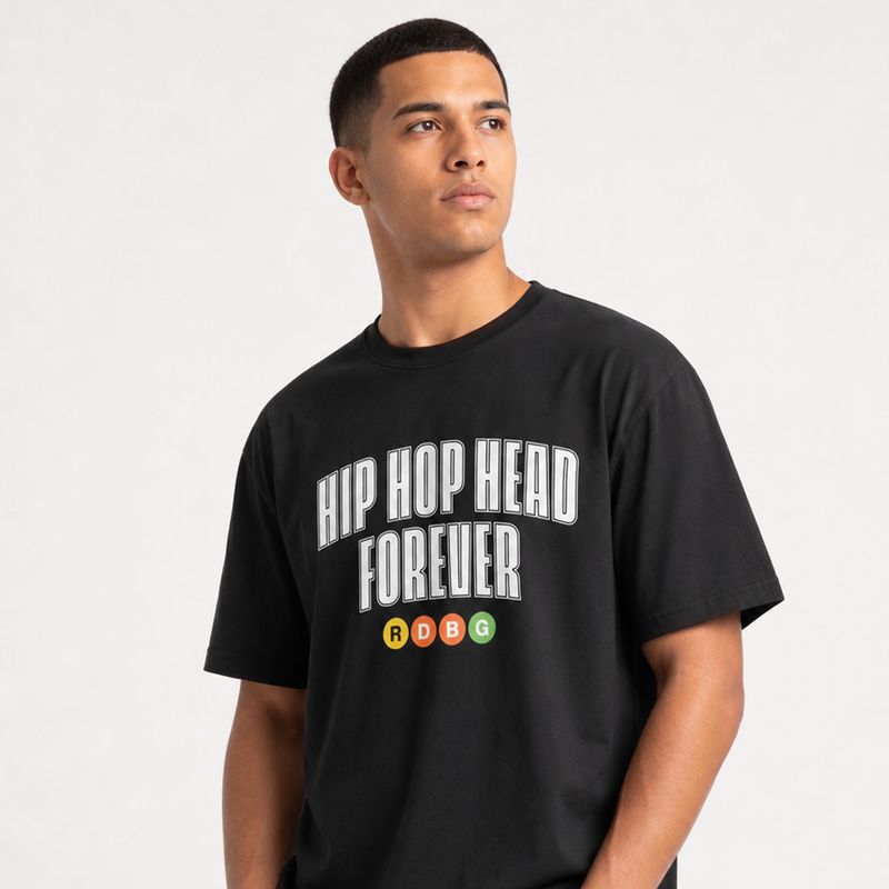 HIP HOP HEAD FOREVER T-SHIRT (OUTLINE BIANCO) HIP HOP HEAD FOREVER T-SHIRT (OUTLINE BIANCO)