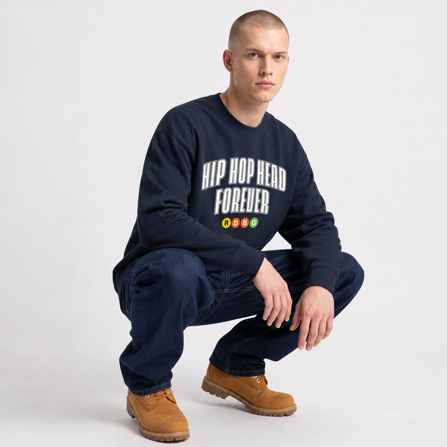 HIP HOP HEAD FOREVER FELPA (OUTLINE BIANCO) HIP HOP HEAD FOREVER FELPA (OUTLINE BIANCO)