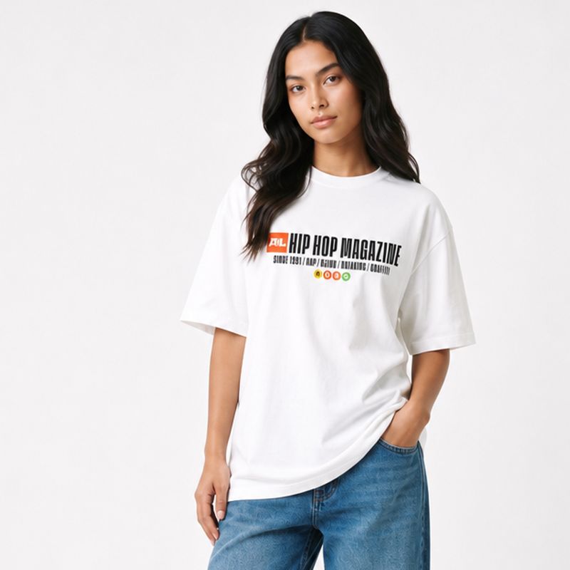 AELLE HIP HOP MAGAZINE T-SHIRT (SCRITTA NERA) AELLE HIP HOP MAGAZINE T-SHIRT (SCRITTA NERA)