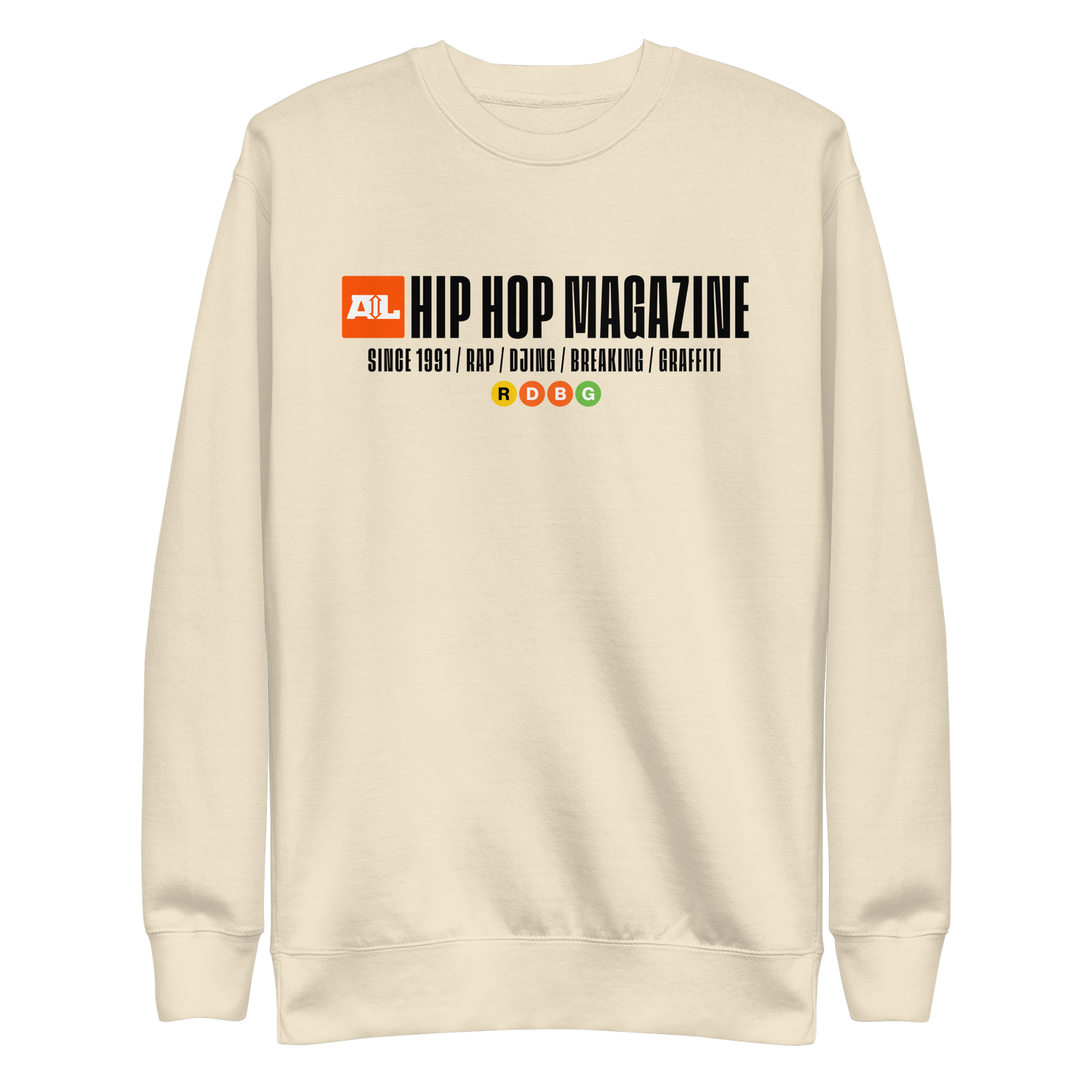 Store 14 AELLE HIP HOP MAGAZINE FELPA (SCRITTA NERA)