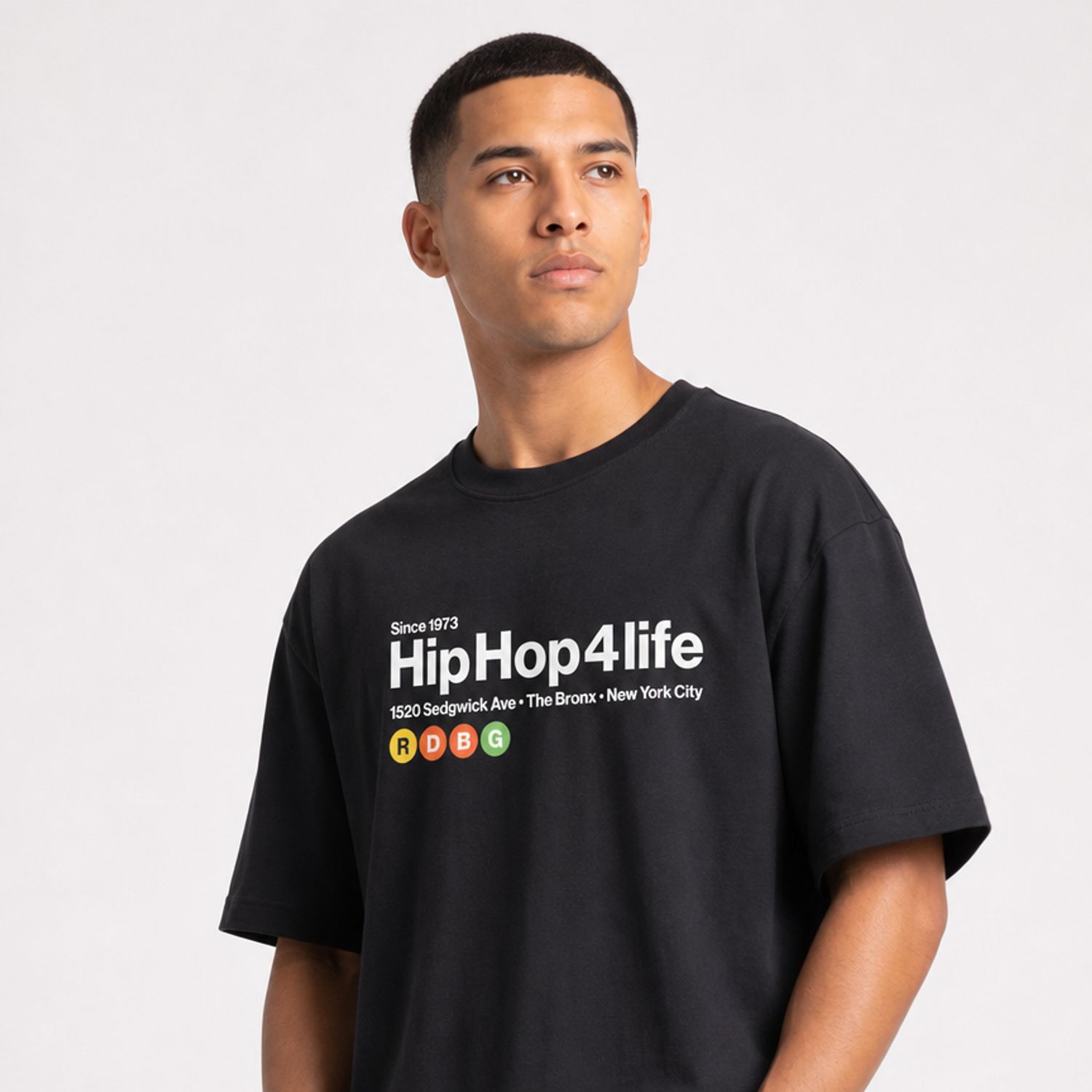 HIP HOP 4 LIFE T-SHIRT (SCRITTA BIANCA) HIP HOP 4 LIFE T-SHIRT (SCRITTA BIANCA)
