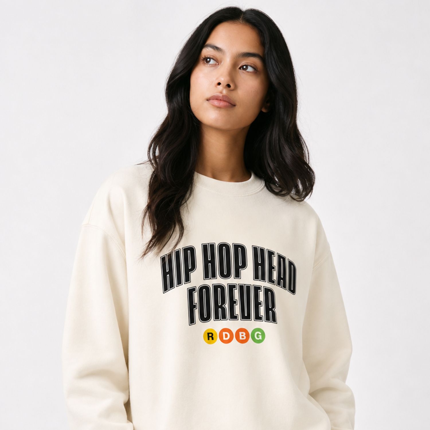 HIP HOP HEAD FOREVER FELPA (OUTLINE NERO) HIP HOP HEAD FOREVER FELPA (OUTLINE NERO)
