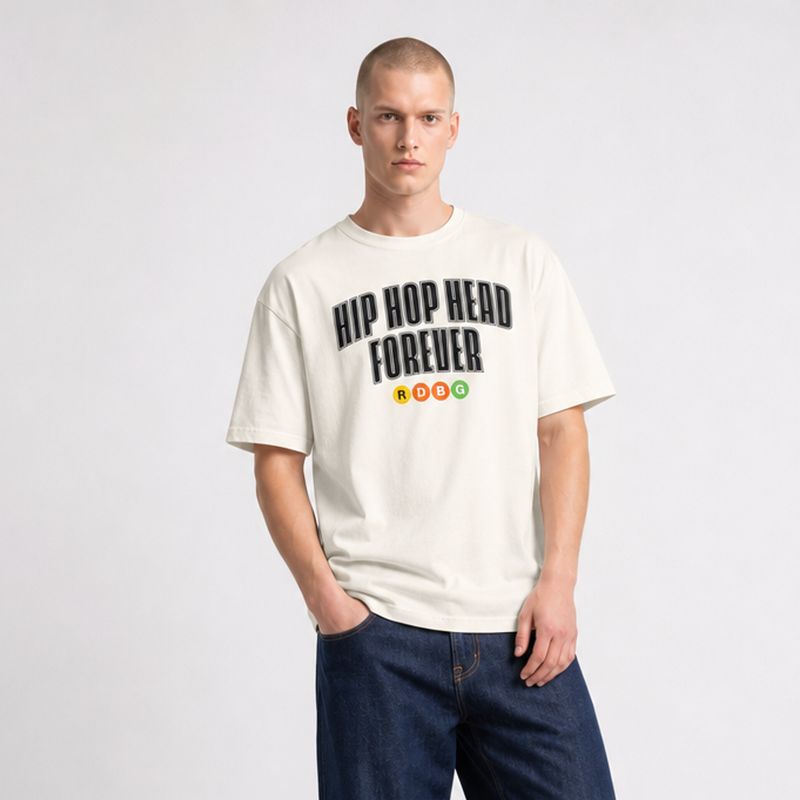 HIP HOP HEAD FOREVER T-SHIRT (OUTLINE NERO) HIP HOP HEAD FOREVER T-SHIRT (OUTLINE NERO)