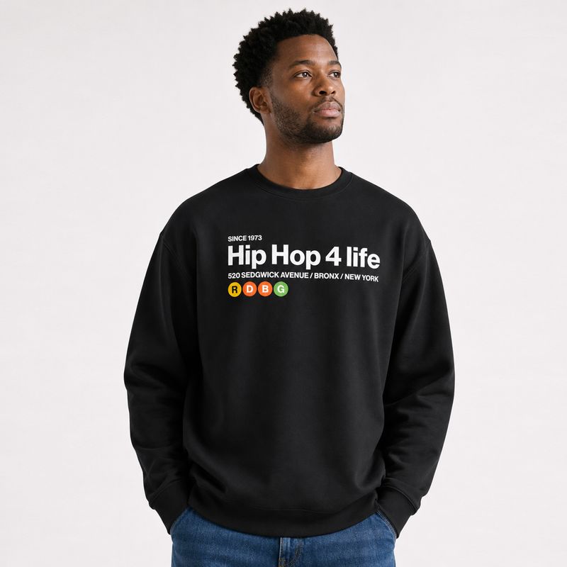HIP HOP 4 LIFE FELPA (SCRITTA BIANCA) HIP HOP 4 LIFE FELPA (SCRITTA BIANCA)
