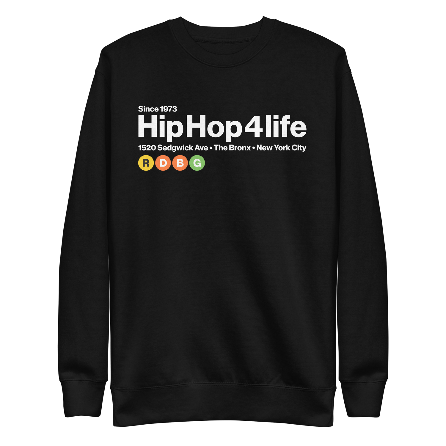 HIP HOP 4 LIFE FELPA (SCRITTA BIANCA)