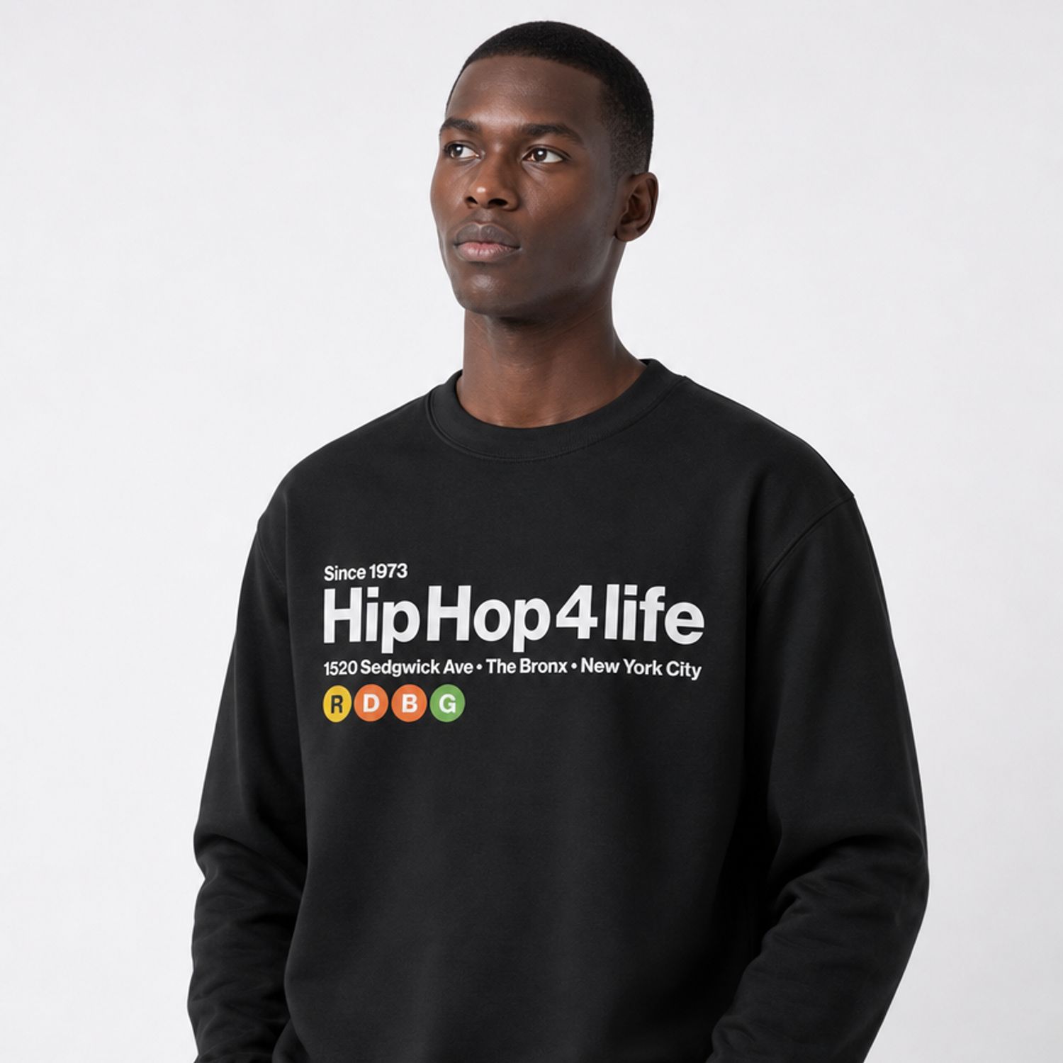 HIP HOP 4 LIFE FELPA (SCRITTA BIANCA)