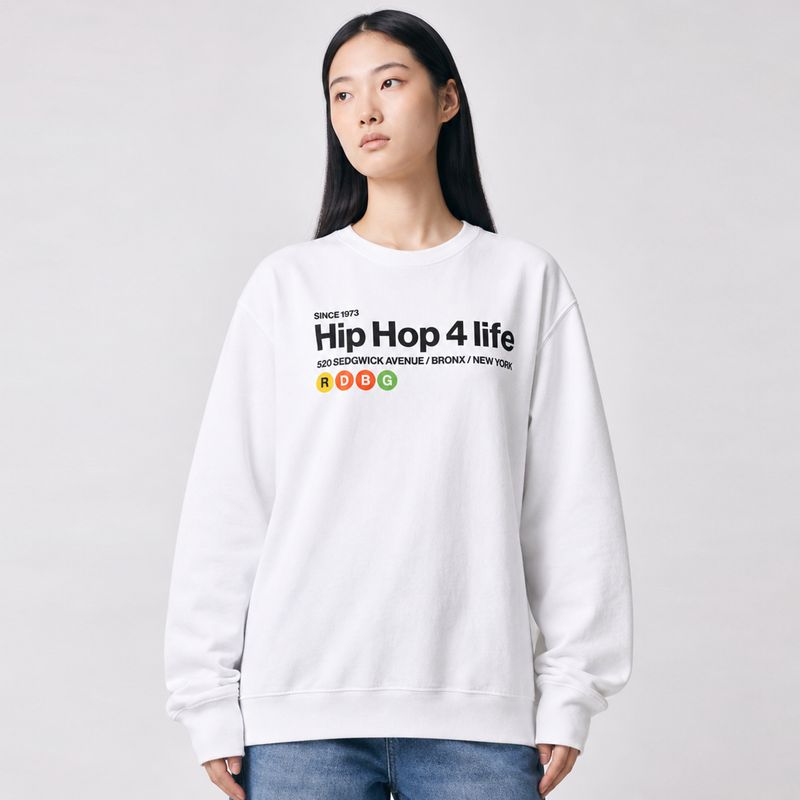HIP HOP 4 LIFE FELPA (SCRITTA NERA) HIP HOP 4 LIFE FELPA (SCRITTA NERA)
